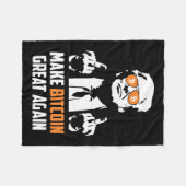 Maak Bitcoin weer geweldig Grappig Maga Pro Trump Fleece Deken (Voorkant (Horizontaal))