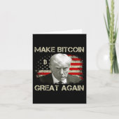 Maak Bitcoin weer geweldig Grappig Maga Pro Trump  Kaart (Voorkant)