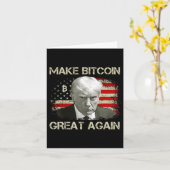 Maak Bitcoin weer geweldig Grappig Maga Pro Trump  Kaart (Gele Bloem)