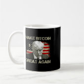 Maak Bitcoin weer geweldig Grappig Maga Pro Trump  Koffiemok (Links)