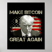 Maak Bitcoin weer geweldig Grappig Maga Pro Trump  Poster (Voorkant)