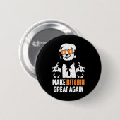 Maak Bitcoin weer geweldig Grappig Maga Pro Trump Ronde Button 5,7 Cm (Voorkant /achterkant)