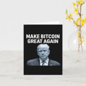 Maak Bitcoin weer geweldig Grappig Trump Bitcoin C Kaart (Gele Bloem)