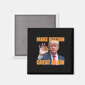 Maak Bitcoin weer geweldig Grappig Trump Bitcoin C Magneet (Voorkant / Achterkant)