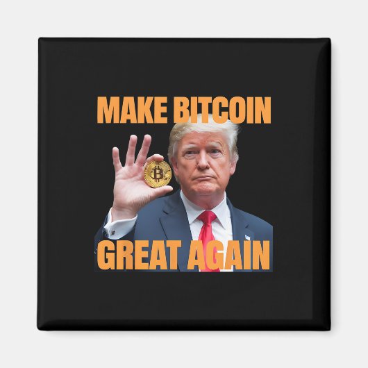 Maak Bitcoin weer geweldig Grappig Trump Bitcoin C Magneet (Voorkant)