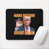 Maak Bitcoin weer geweldig Grappig Trump Bitcoin C Muismat (Met muis)