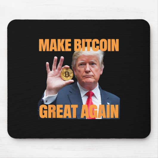 Maak Bitcoin weer geweldig Grappig Trump Bitcoin C Muismat (Voorkant)