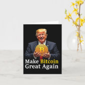Maak Bitcoin weer geweldig Trump Bitcoin Crypto Fu Kaart (Gele Bloem)
