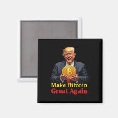 Maak Bitcoin weer geweldig Trump Bitcoin Crypto Fu Magneet (Voorkant / Achterkant)