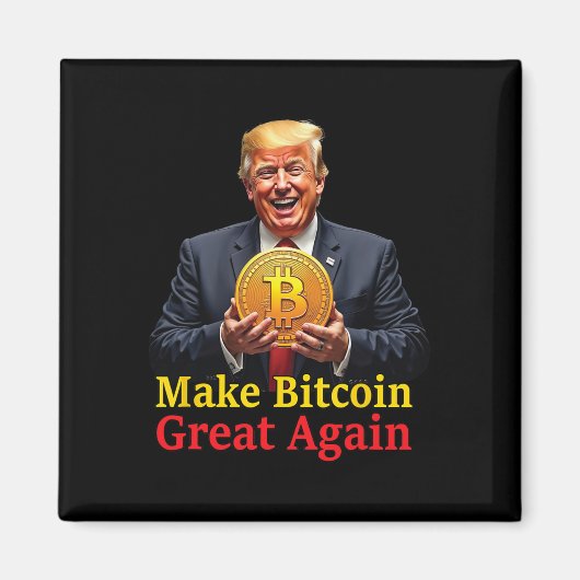 Maak Bitcoin weer geweldig Trump Bitcoin Crypto Fu Magneet (Voorkant)