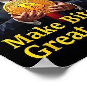 Maak Bitcoin weer geweldig Trump Bitcoin Crypto Fu Poster (Hoek)