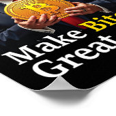 Maak Bitcoin weer geweldig Trump Bitcoin Crypto Fu Poster (Hoek)