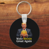 Maak Bitcoin weer geweldig Trump Bitcoin Crypto Fu Sleutelhanger (Voorkant)