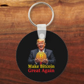 Maak Bitcoin weer geweldig Trump Bitcoin Crypto Fu Sleutelhanger (Voorkant)