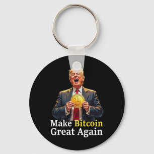 Maak Bitcoin weer geweldig Trump Bitcoin Crypto Fu Sleutelhanger