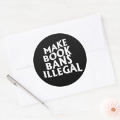 Maak boekverboden illegaal ronde sticker (Envelop)