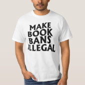 Maak boekverboden illegaal t-shirt (Voorkant)
