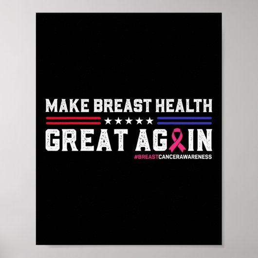 Maak borstgezondheid weer geweldig Grappige borstk Poster (Voorkant)