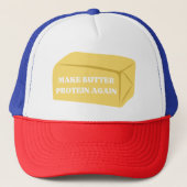 Maak boterproteïne opnieuw trucker hat pet (Voorkant)
