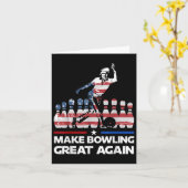 Maak bowlen weer geweldig grappig Trump US vlag Kaart (Gele Bloem)