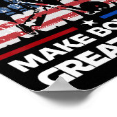 Maak Bowling Groots Again Grappig Trump Us Vlag Bo Poster (Hoek)