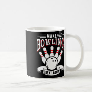 Maak Bowling Groots Opnieuw Grappige Bowler  Koffiemok