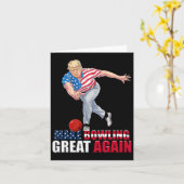 Maak Bowling Groots Opnieuw Grappige Trump Bowling Kaart (Gele Bloem)