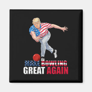Maak Bowling Groots Opnieuw Grappige Trump Bowling Magneet