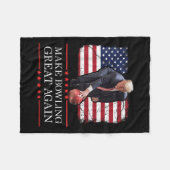 Maak bowling weer geweldig - Grappig Trump bowling Fleece Deken (Voorkant (Horizontaal))