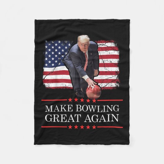 Maak bowling weer geweldig - Grappig Trump bowling Fleece Deken (Voorkant)