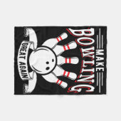 Maak bowling weer geweldig grappige bowler fleece deken (Voorkant (Horizontaal))