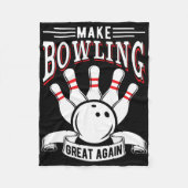 Maak bowling weer geweldig grappige bowler fleece deken (Voorkant)