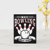 Maak bowling weer geweldig grappige bowler kaart (Gele Bloem)
