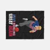 Maak Bowling weer geweldig - grappige Trump Bowlin Fleece Deken (Voorkant (Horizontaal))