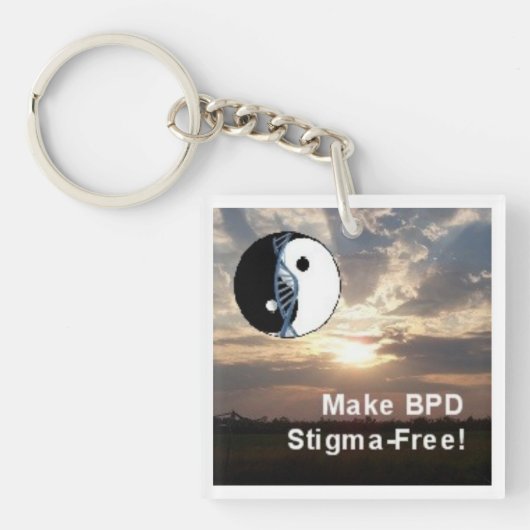 "Maak BPD Stigma-vrij!" Square Scenery Sleutelhang Sleutelhanger (Voorkant)