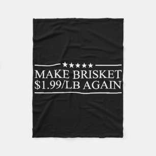 Maak Brisket $1.99lb Weer Bbq Barbecue Grappig Roo Fleece Deken