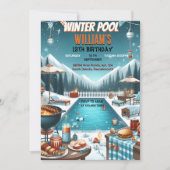 maak bruh Barbeque Winter Pool Party 13e verjaarda Kaart (Voorkant)