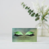 Maak Cali Green Greenery Makeup Lashes Glitter omh Visitekaartje (Staand voorkant)