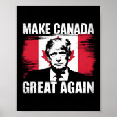 Maak Canada weer groot Grappig Trump Canadese vlag Poster (Voorkant)
