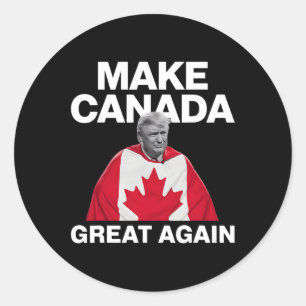 Maak Canada weer groot Grappig Trump Canadese vlag Ronde Sticker