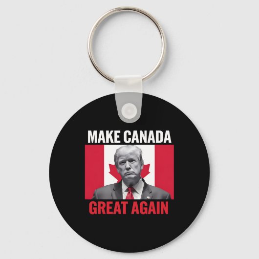 Maak Canada weer groot Grappig Trump Canadese vlag Sleutelhanger (Voorkant)
