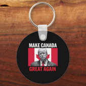 Maak Canada weer groot Grappig Trump Canadese vlag Sleutelhanger (Voorkant)