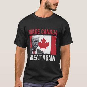 Maak Canada weer groot Grappig Trump Canadese vlag T-shirt