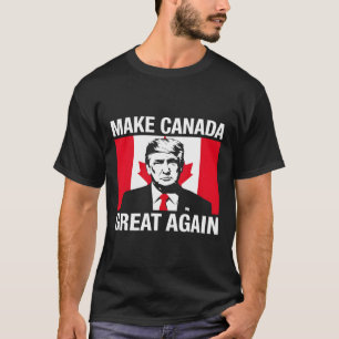 Maak Canada weer groot Grappig Trump Canadese vlag T-shirt