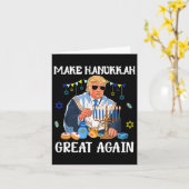 Maak Chanoeka weer geweldig Trump Joodse lelijke C Kaart (Gele Bloem)