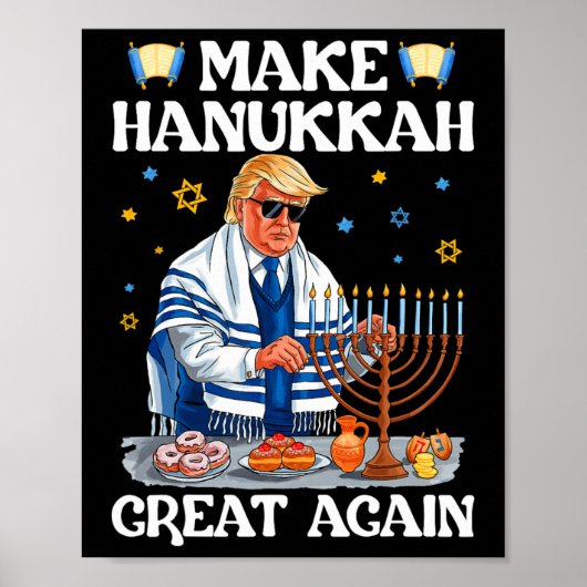 Maak Chanoeka weer geweldig Trump Joodse lelijke C Poster (Voorkant)