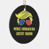 Maak Chanoeka weer groot en Trump weer Joods Keramisch Ornament (Rechts)