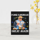 Maak Chanoeka weer groot Trump Joods lelijk Kaart (Gele Bloem)