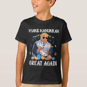 Maak Chanoeka weer groot Trump Joods lelijk T-shirt