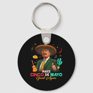 Maak Cinco De Mayo Groot Again Trump Sombrero Taco Sleutelhanger
